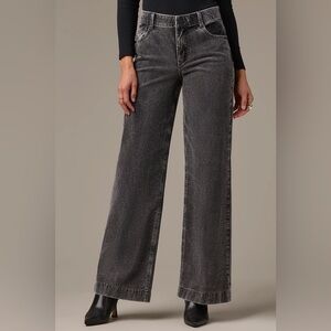 Wit & Wisdom SAM HIGH RISE WIDE LEG PANTS IN WASHED GREY NWT